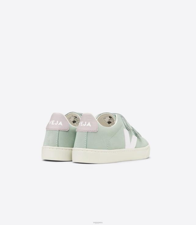 zapatos H28JT340 niños Veja esplar nubuck matcha blanco