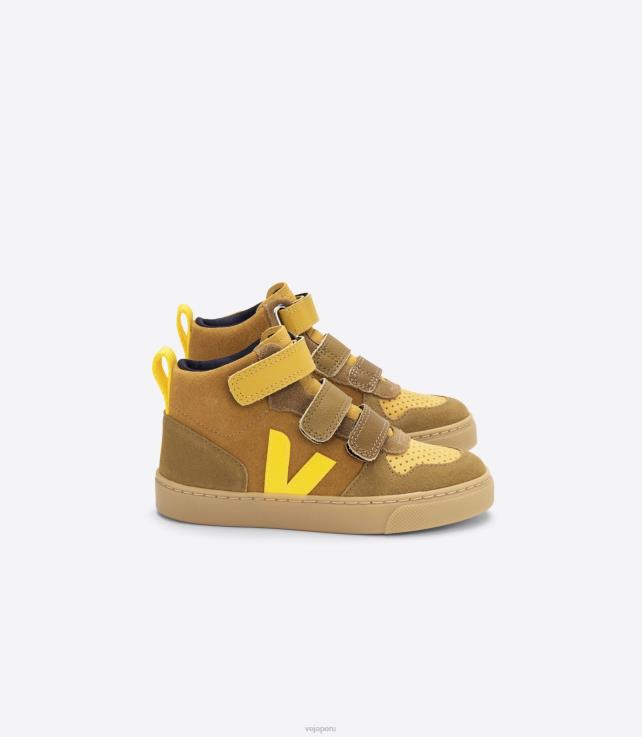 zapatos H28JT345 niños Veja v-10 mid ante multico camel tónico