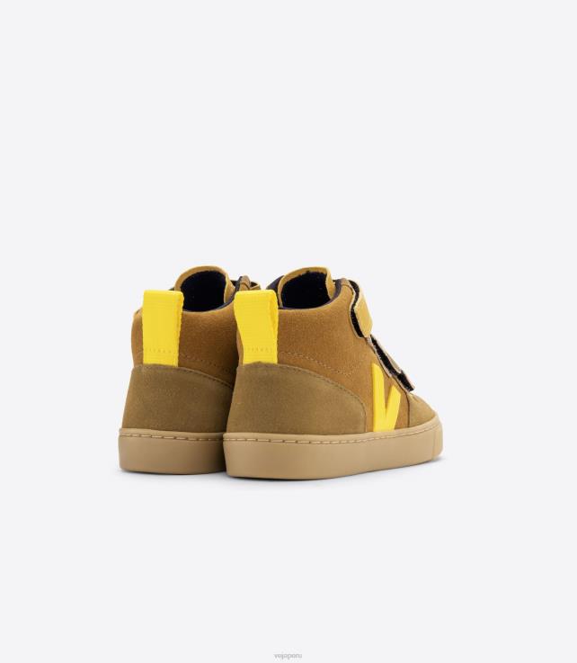 zapatos H28JT345 niños Veja v-10 mid ante multico camel tónico