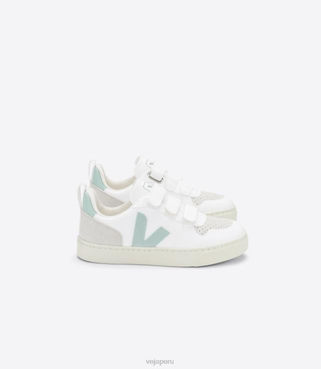 zapatos H28JT360 niños Veja v-10 cwl matcha blanco