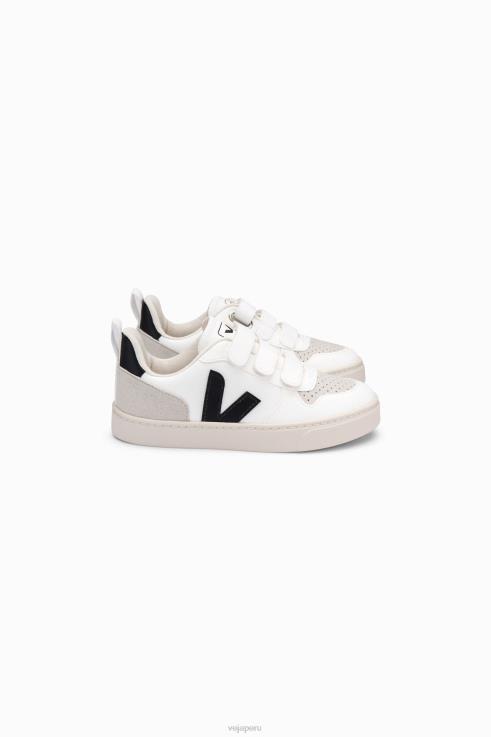 zapatos H28JT361 niños Veja v-10 cwl blanco negro