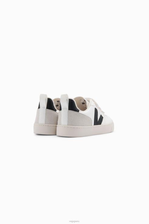 zapatos H28JT361 niños Veja v-10 cwl blanco negro