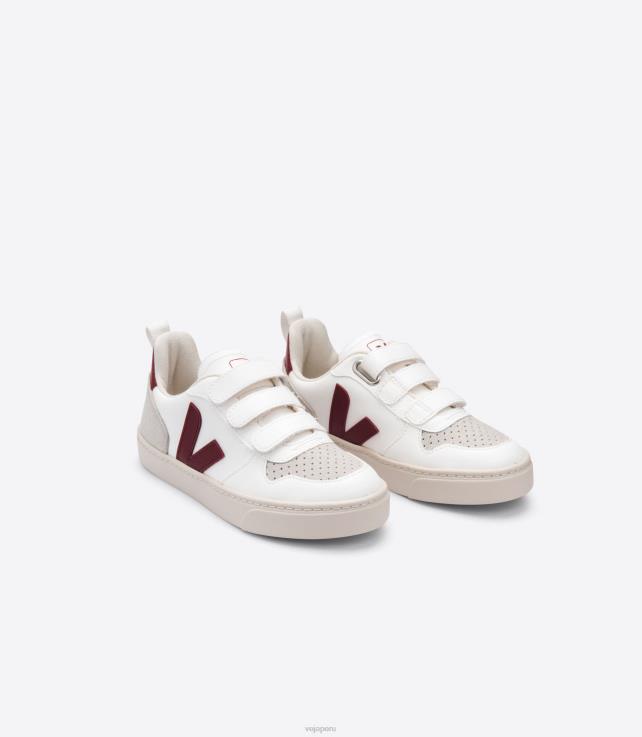 zapatos H28JT374 niños Veja v-10 cwl blanco marsala