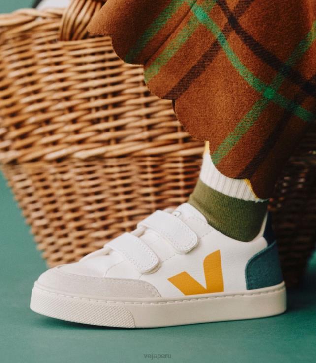 zapatos H28JT308 niños Veja v-12 cuero sin cromo multico brittany