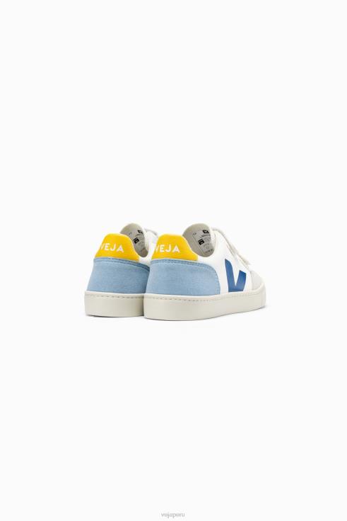 zapatos H28JT309 niños Veja v-12 cuero sin cromo blanco multico